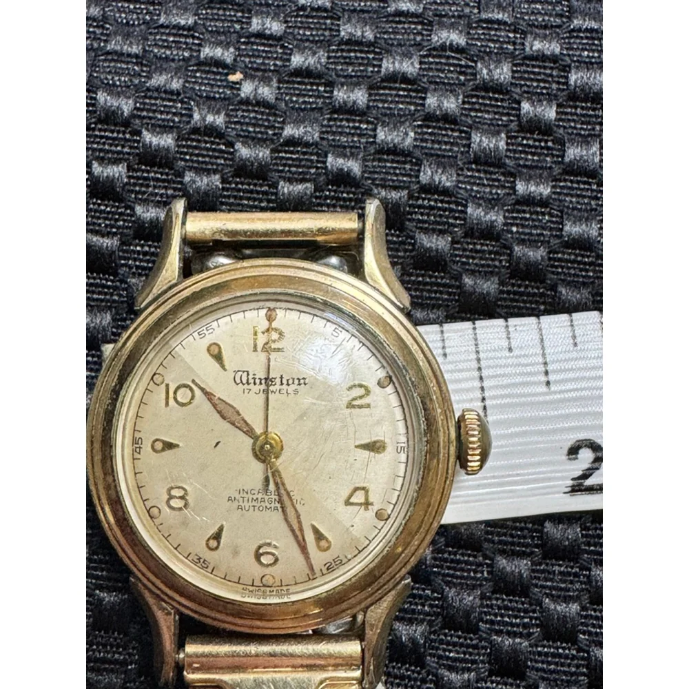 Winston 17 Jewels Vintage Incabloc automatic watch 10 KT RGP